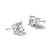 Rhodium-Plated 14K White Gold 4ct Lab-Grown Diamond Cushion Four Prong Stud Earrings, 7.25 mm - EM8794-400C-WLD - View 6