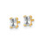 14K Yellow Gold 0.493ct Lab-Grown Diamond Radiant Four Prong Stud Earrings, 4.5 mm - EM8796-050-LD - View 2