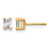 14K Yellow Gold 0.493ct Lab-Grown Diamond Radiant Four Prong Stud Earrings, 4.5 mm - EM8796-050-LG
