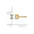 14K Yellow Gold 0.493ct Lab-Grown Diamond Radiant Four Prong Stud Earrings, 4.5 mm - EM8796-050-LG - View 4