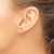 Rhodium-Plated 14K White Gold 0.493ct Lab-Grown Diamond Radiant Four Prong Stud Earrings, 4.5 mm - EM8796-050-WLD - View 3