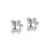 Rhodium-Plated 14K White Gold 0.493ct Lab-Grown Diamond Radiant Four Prong Stud Earrings, 4.5 mm - EM8796-050-WLG - View 2