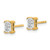 14K Yellow Gold 0.761ct Lab-Grown Diamond Radiant Four Prong Stud Earrings, 5.2 mm - EM8796-080-LD - View 2