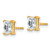 14K Yellow Gold 1.003ct Lab-Grown Diamond Radiant Four Prong Stud Earrings, 5.7 mm - EM8796-100-LD - View 2