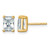 14K Yellow Gold 2.021ct Lab-Grown Diamond Radiant Four Prong Stud Earrings, 7.25 mm - EM8796-200-LD