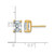 14K Yellow Gold 2.021ct Lab-Grown Diamond Radiant Four Prong Stud Earrings, 7.25 mm - EM8796-200C-LG - View 5