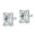Rhodium-Plated 14K White Gold 2.021ct Lab-Grown Diamond Radiant Four Prong Stud Earrings, 7.25 mm - EM8796-200C-WLD - View 2
