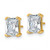14K Yellow Gold 3ct Lab-Grown Diamond Radiant Four Prong Stud Earrings, 8 mm - EM8796-300-LD - View 2