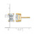 14K Yellow Gold 3ct Lab-Grown Diamond Radiant Four Prong Stud Earrings, 8 mm - EM8796-300-LD - View 4