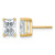 14K Yellow Gold 3ct Lab-Grown Diamond Radiant Four Prong Stud Earrings, 8 mm - EM8796-300C-LG