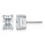 Rhodium-Plated 14K White Gold 3ct Lab-Grown Diamond Radiant Four Prong Stud Earrings, 8 mm - EM8796-300C-WLD