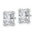 Rhodium-Plated 14K White Gold 4ct Lab-Grown Diamond Radiant Four Prong Stud Earrings, 9 mm - EM8796-400-WLD - View 2