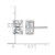 Rhodium-Plated 14K White Gold 4ct Lab-Grown Diamond Radiant Four Prong Stud Earrings, 9 mm - EM8796-400C-WLG - View 4