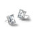 Rhodium-Plated 14K White Gold 5ct Lab-Grown Diamond Radiant Four Prong Stud Earrings, 9.5 mm - EM8796-500-WLG - View 6