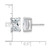 Rhodium-Plated 14K White Gold 5ct Lab-Grown Diamond Radiant Four Prong Stud Earrings, 9.5 mm - EM8796-500C-WLG - View 4