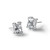 Rhodium-Plated 14K White Gold 5ct Lab-Grown Diamond Radiant Four Prong Stud Earrings, 9.5 mm - EM8796-500C-WLG - View 7