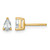 14K Yellow Gold 0.5ct Lab-Grown Diamond Pear Three Prong Stud Earrings, 5.3 mm - EM8797-050-LD