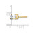 14K Yellow Gold 0.5ct Lab-Grown Diamond Pear Three Prong Stud Earrings, 5.3 mm - EM8797-050-LD - View 4