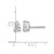 Rhodium-Plated 14K White Gold 0.76ct Lab-Grown Diamond Pear Three Prong Stud Earrings, 6.1 mm - EM8797-075-WLG - View 5