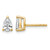14K Yellow Gold 0.76ct Lab-Grown Diamond Pear Three Prong Stud Earrings, 6.1 mm - EM8797-080-LD