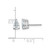 Rhodium-Plated 14K White Gold 1ct Lab-Grown Diamond Pear Three Prong Stud Earrings, 6.7 mm - EM8797-100-WLD - View 4