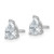 Rhodium-Plated 14K White Gold 1ct Lab-Grown Diamond Pear Three Prong Stud Earrings, 6.7 mm - EM8797-100-WLG - View 2