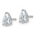 Rhodium-Plated 14K White Gold 1.5ct Lab-Grown Diamond Pear Three Prong Stud Earrings, 7.7 mm - EM8797-150-WLG - View 2