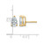 14K Yellow Gold 2ct Lab-Grown Diamond Pear Three Prong Stud Earrings, 8.5 mm - EM8797-200C-LD - View 4