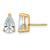 14K Yellow Gold 3ct Lab-Grown Diamond Pear Three Prong Stud Earrings, 9.7 mm - EM8797-300-LG