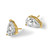 14K Yellow Gold 4ct Lab-Grown Diamond Pear Three Prong Stud Earrings, 10.7 mm - EM8797-400-LG - View 6