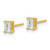 14K Yellow Gold 1ct Lab-Grown Diamond Emerald Four Prong Stud Earrings - EM8798-080-LD - View 2