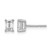 Rhodium-Plated 14K White Gold 1ct Lab-Grown Diamond Emerald Four Prong Stud Earrings - EM8798-080-WLG