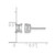 Rhodium-Plated 14K White Gold 1ct Lab-Grown Diamond Emerald Four Prong Stud Earrings - EM8798-080-WLG - View 3