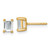 14K Yellow Gold 1ct Lab-Grown Diamond Emerald Four Prong Stud Earrings, 5.4 mm - EM8798-100-LG