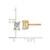 14K Yellow Gold 1ct Lab-Grown Diamond Emerald Four Prong Stud Earrings, 5.4 mm - EM8798-100-LG - View 4