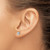 Rhodium-Plated 14K White Gold 1ct Lab-Grown Diamond Emerald Four Prong Stud Earrings, 5.4 mm - EM8798-100-WLD - View 3