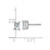Rhodium-Plated 14K White Gold 1ct Lab-Grown Diamond Emerald Four Prong Stud Earrings, 5.4 mm - EM8798-100-WLD - View 4