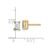14K Yellow Gold 1.5ct Lab-Grown Diamond Emerald Four Prong Stud Earrings, 6.2 mm - EM8798-150-LG - View 4