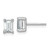 Rhodium-Plated 14K White Gold 1.5ct Lab-Grown Diamond Emerald Four Prong Stud Earrings, 6.2 mm - EM8798-150-WLD