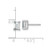 Rhodium-Plated 14K White Gold 1.5ct Lab-Grown Diamond Emerald Four Prong Stud Earrings, 6.2 mm - EM8798-150-WLD - View 4