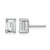 Rhodium-Plated 14K White Gold 2ct Lab-Grown Diamond Emerald Four Prong Stud Earrings, 6.8 mm - EM8798-200-WLD