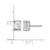 Rhodium-Plated 14K White Gold 2ct Lab-Grown Diamond Emerald Four Prong Stud Earrings, 6.8 mm - EM8798-200-WLG - View 4
