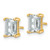 14K Yellow Gold 3ct Lab-Grown Diamond Emerald Four Prong Stud Earrings, 7.8 mm - EM8798-300-LD - View 2
