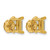 14K Yellow Gold 3ct Lab-Grown Diamond Emerald Four Prong Stud Earrings, 7.8 mm - EM8798-300-LD - View 4