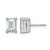 Rhodium-Plated 14K White Gold 3ct Lab-Grown Diamond Emerald Four Prong Stud Earrings, 7.8 mm - EM8798-300C-WLG