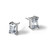 Rhodium-Plated 14K White Gold 3ct Lab-Grown Diamond Emerald Four Prong Stud Earrings, 7.8 mm - EM8798-300C-WLG - View 6