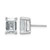 Rhodium-Plated 14K White Gold 4ct Lab-Grown Diamond Emerald Four Prong Stud Earrings, 8.6 mm - EM8798-400C-WLG