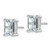 Rhodium-Plated 14K White Gold 4ct Lab-Grown Diamond Emerald Four Prong Stud Earrings, 8.6 mm - EM8798-400C-WLG - View 2