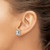 Rhodium-Plated 14K White Gold 4ct Lab-Grown Diamond Emerald Four Prong Stud Earrings, 8.6 mm - EM8798-400C-WLG - View 3