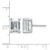 Rhodium-Plated 14K White Gold 4ct Lab-Grown Diamond Emerald Four Prong Stud Earrings, 8.6 mm - EM8798-400C-WLG - View 4